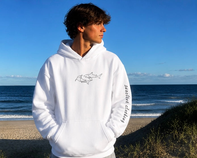Silver-Fin Surf Hoodie